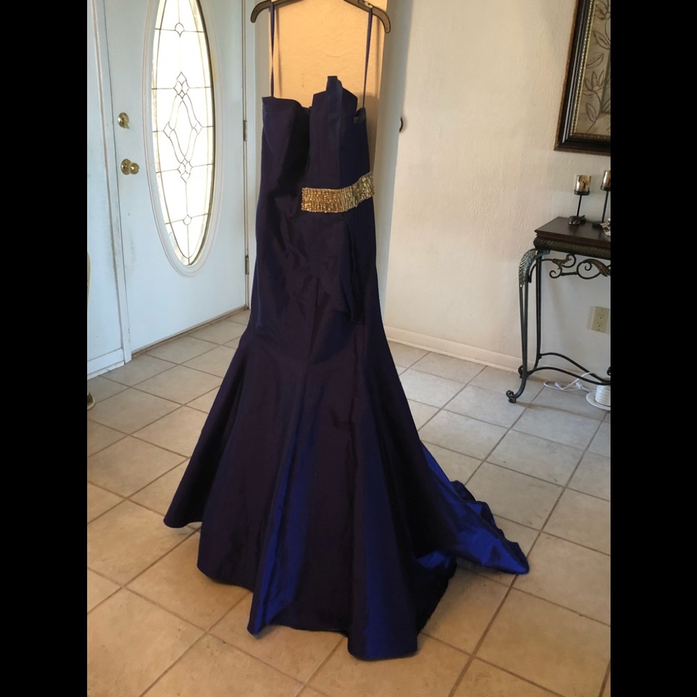 Blue evening gown